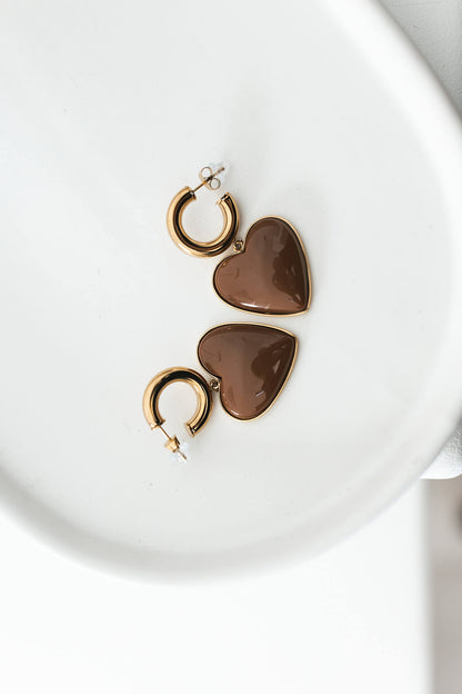 Boucle créole coeur - By Sianaa