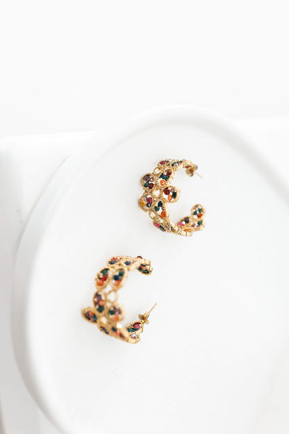 Boucle créole multicolore - By Sianaa