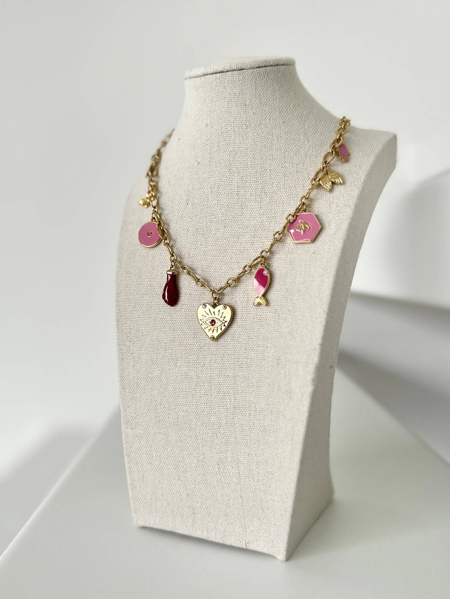 Collier oeil coeur - By Sianaa