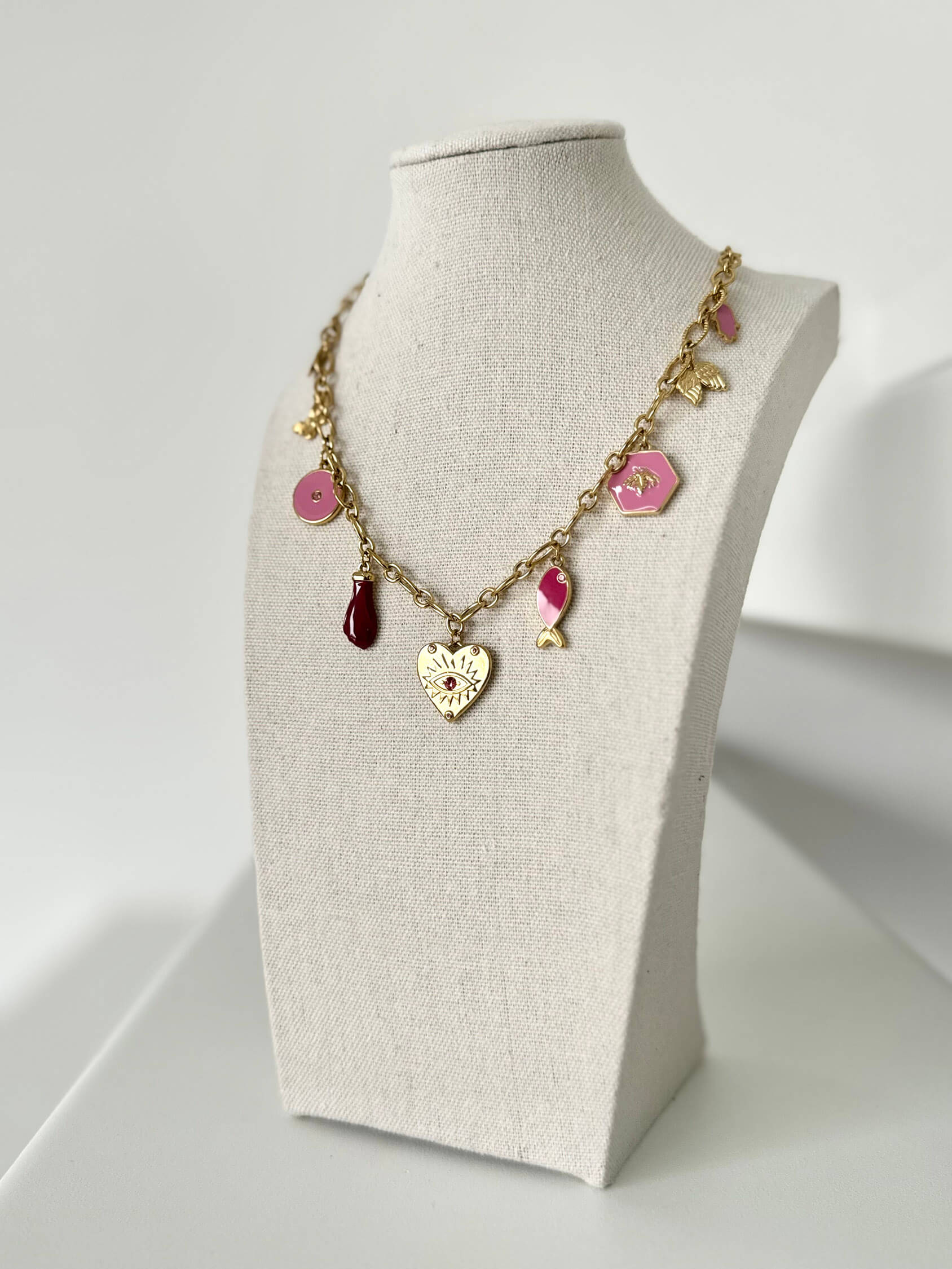Collier oeil coeur - By Sianaa