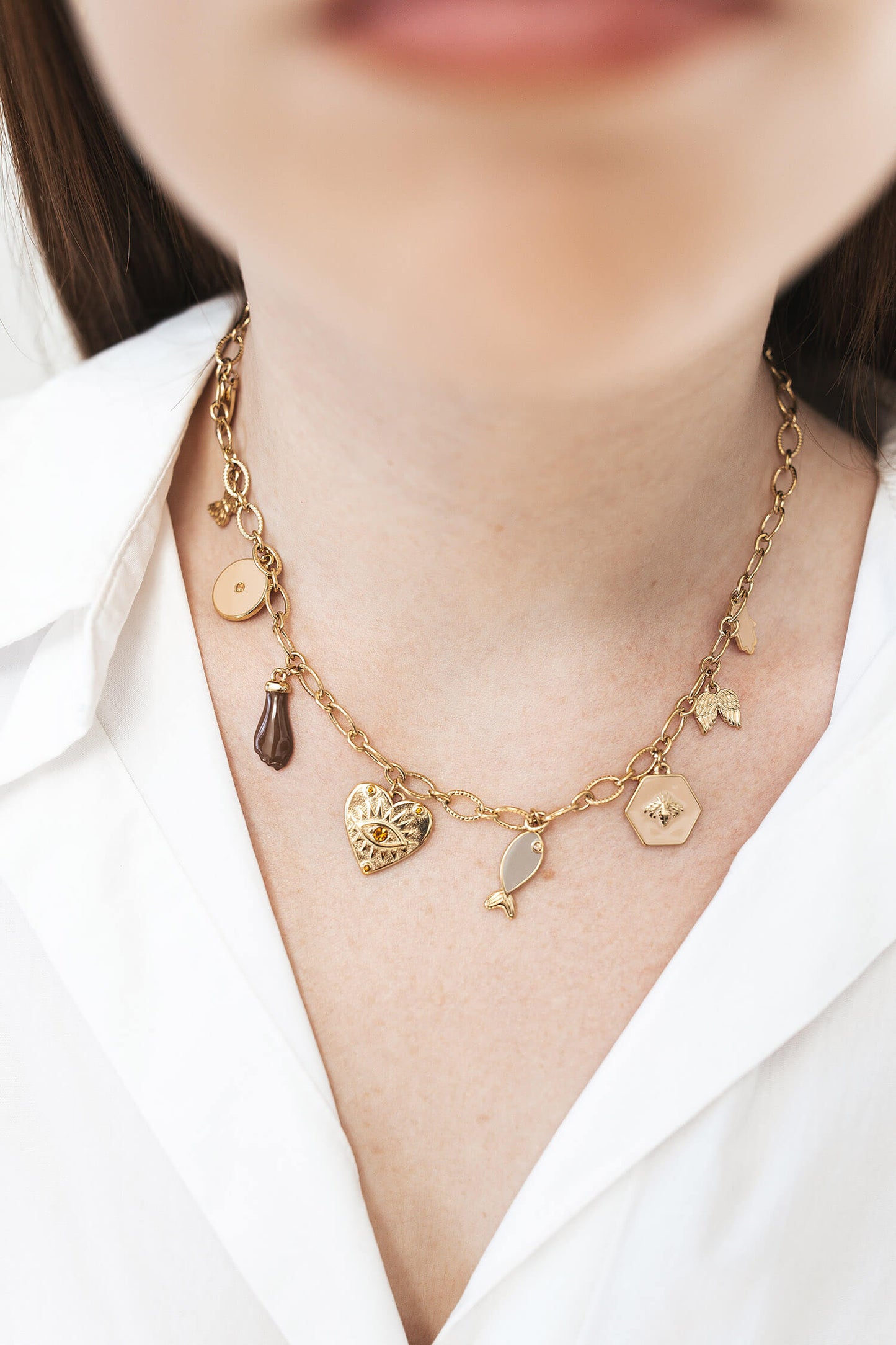 Collier oeil coeur - By Sianaa