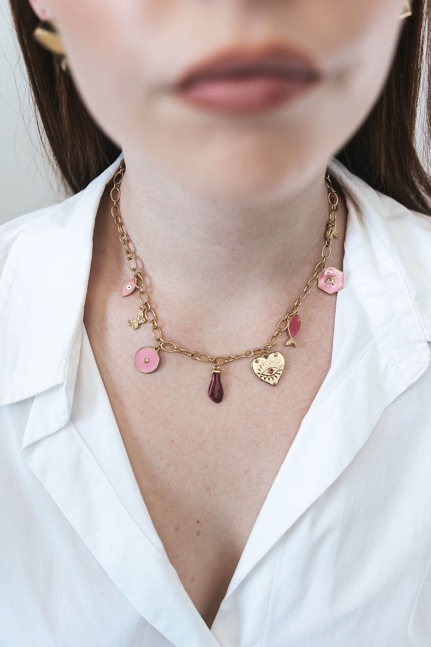 Collier oeil coeur - By Sianaa