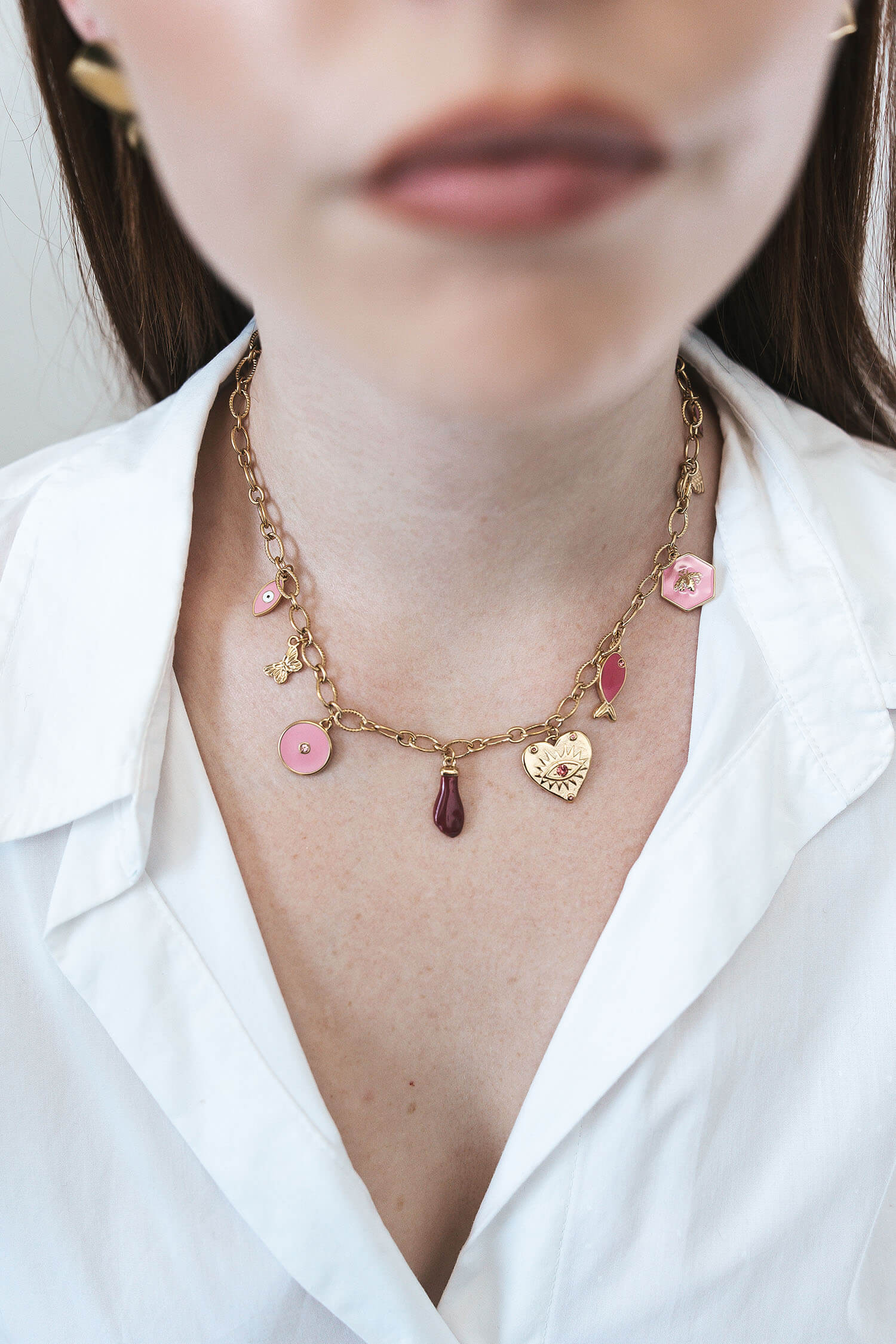 Collier oeil coeur - By Sianaa